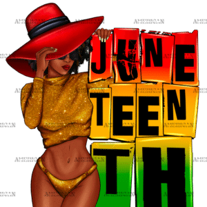 Juneteenth Afro Woman-2 DTF Transfer