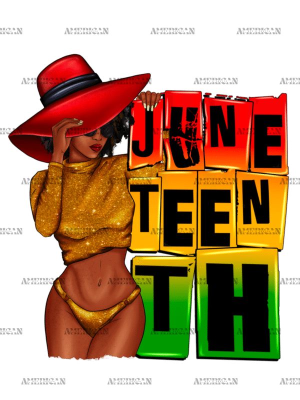 Juneteenth Afro Woman-2 DTF Transfer