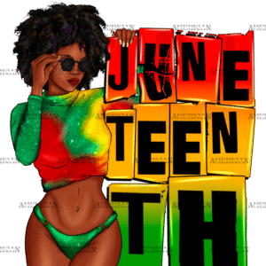 Juneteenth Afro Woman-3 DTF Transfer
