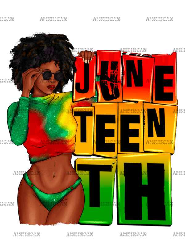 Juneteenth Afro Woman-3 DTF Transfer