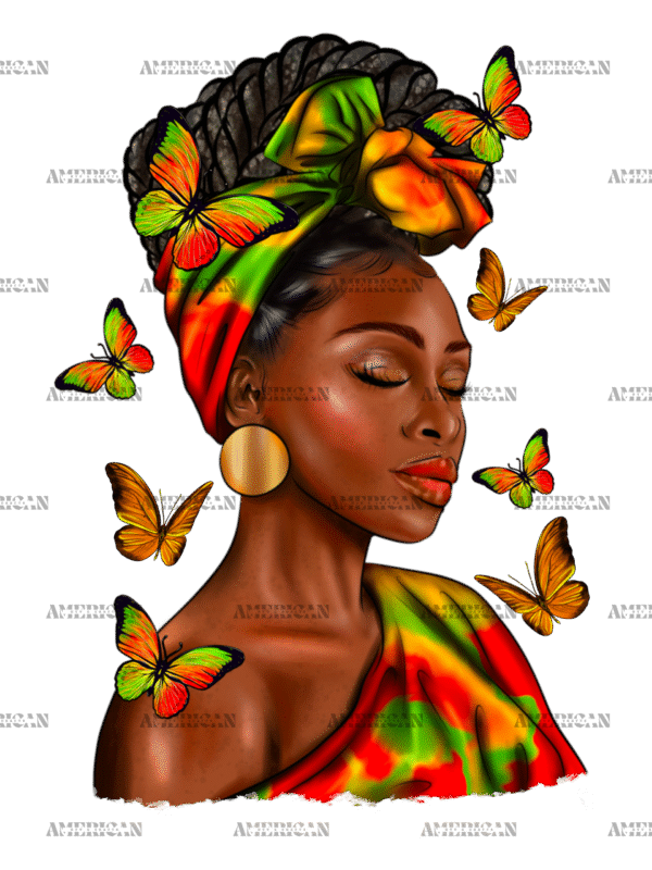Juneteenth Afro Woman-4 DTF Transfer