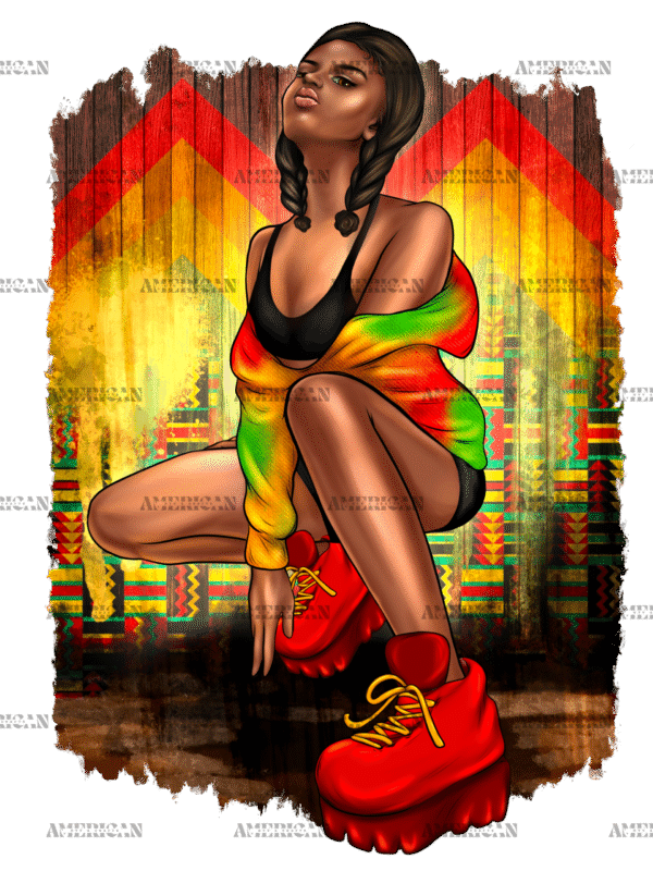 Juneteenth Black Woman DTF Transfer