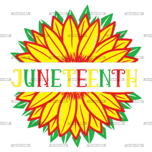 Juneteenth Sunflower DTF Transfer