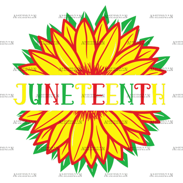 Juneteenth Sunflower DTF Transfer