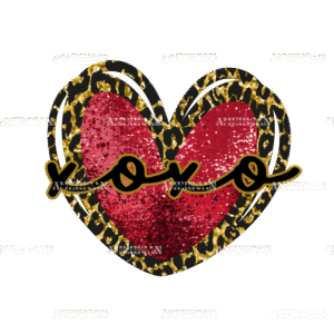 Leopard Heart Xoxo DTF Transfer