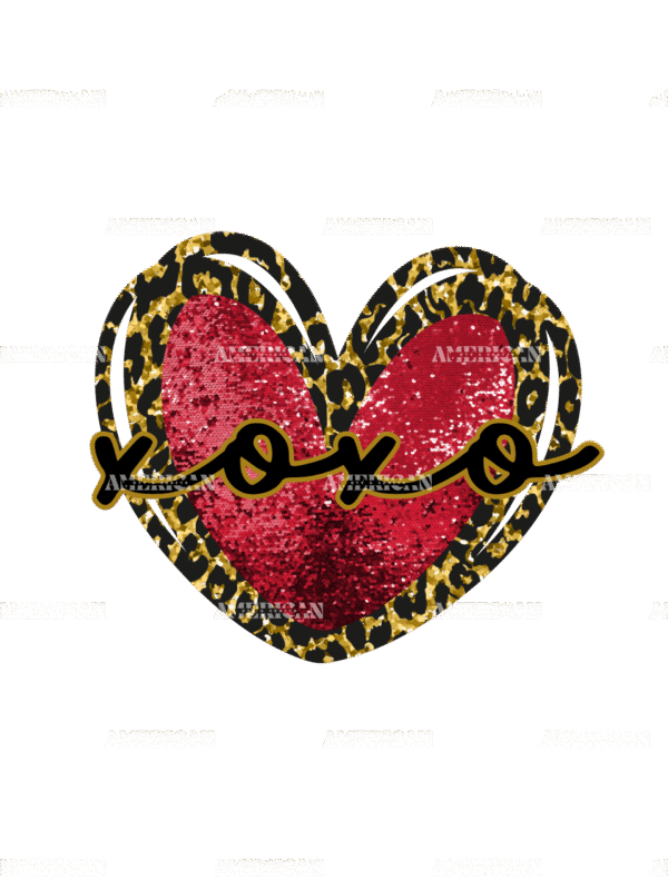Leopard Heart Xoxo DTF Transfer