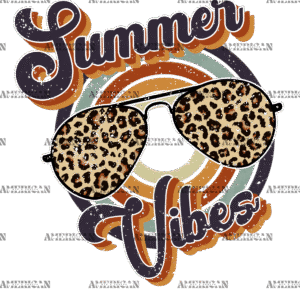 Leopard Retro Summer Vibes DTF Transfer