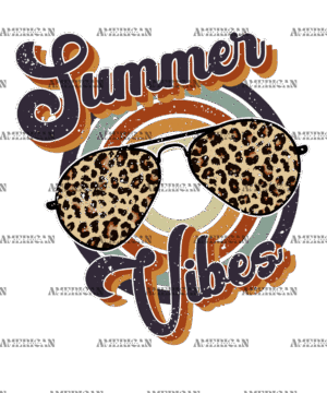 Leopard Retro Summer Vibes DTF Transfer