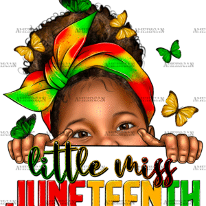 Little Miss Juneteenth Afro Girl DTF Transfer