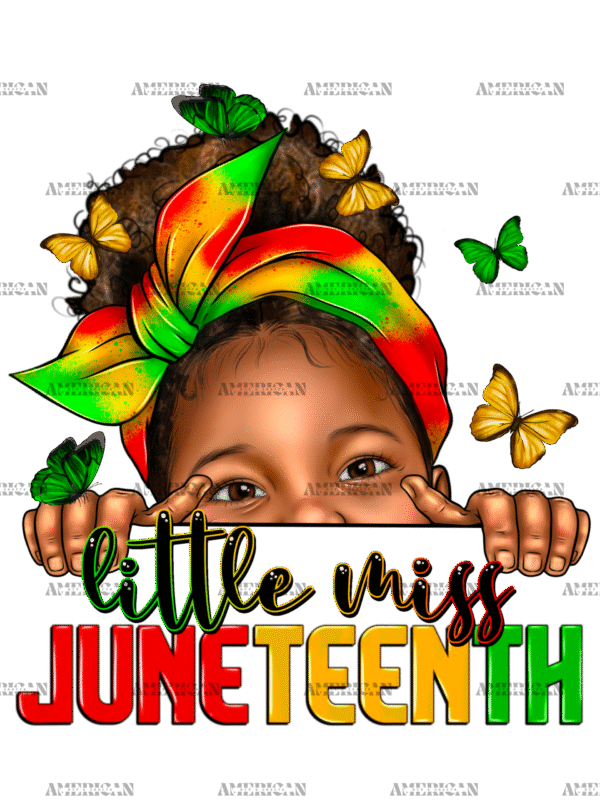 Little Miss Juneteenth Afro Girl DTF Transfer