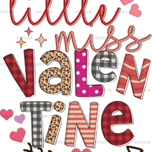 Little Miss Valentine-2 DTF Transfer
