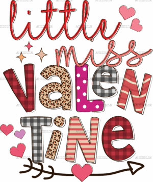 Little Miss Valentine-2 DTF Transfer