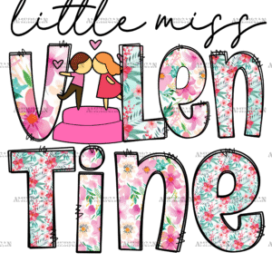Little Miss Valentine-3 DTF Transfer