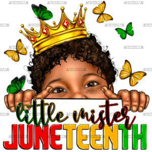 Little Mister Juneteenth Afro Boy DTF Transfer