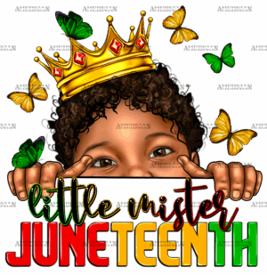 Little Mister Juneteenth Afro Boy DTF Transfer