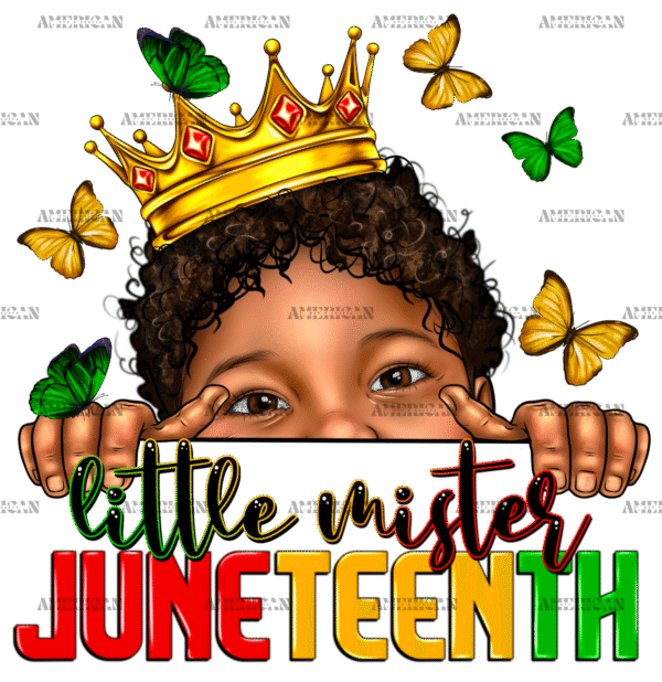 Little Mister Juneteenth Afro Boy DTF Transfer