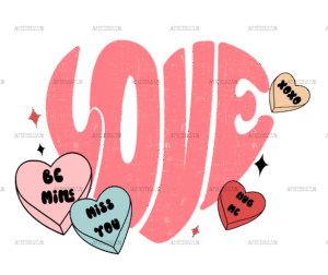 Love Candies DTF Transfer