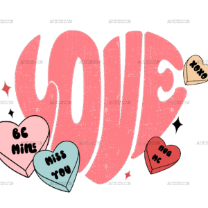 Love Candies DTF Transfer