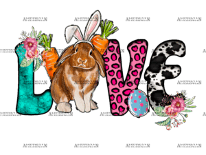 Love Easter Bunny DTF Transfer