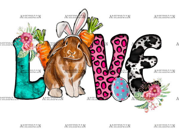 Love Easter Bunny DTF Transfer