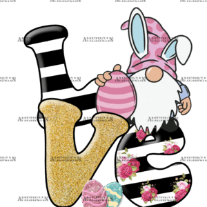 Love Easter Gnome DTF Transfer