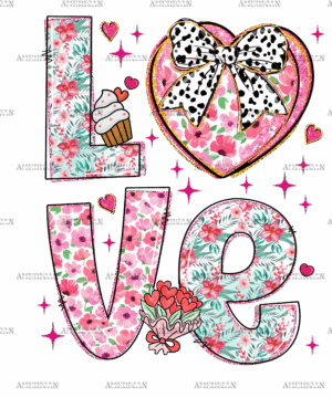 Love Heart DTF Transfer