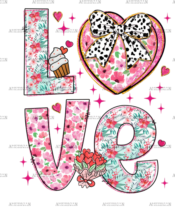 Love Heart DTF Transfer