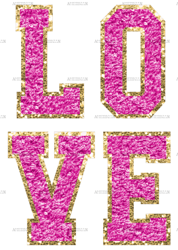 Love Hot Pink DTF Transfer