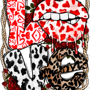 Love Lips Valentine DTF Transfer