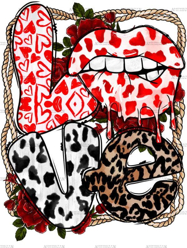 Love Lips Valentine DTF Transfer