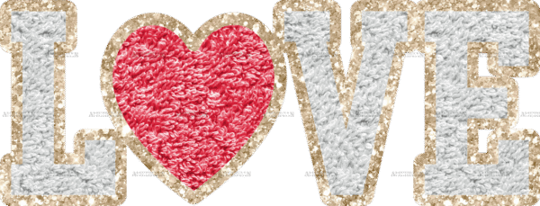 Love Red Heart DTF Transfer