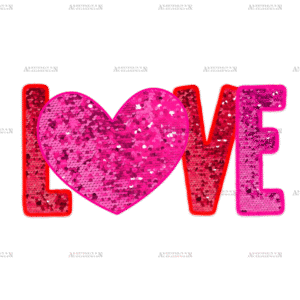Love Red Pink DTF Transfer
