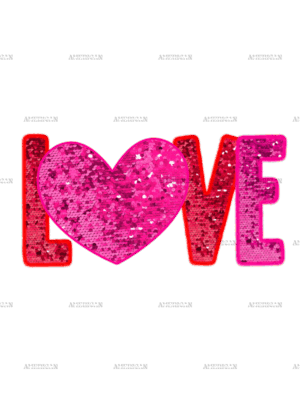 Love Red Pink DTF Transfer