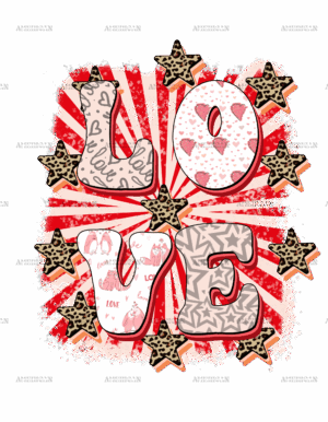 Love Stars DTF Transfer