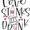 Love Stinks Lets Drink DTF Transfer