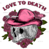 Love To Death Skull DTF Transfer
