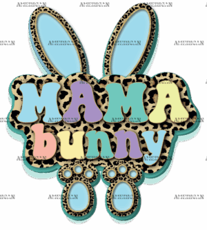 Mama Bunny Blue DTF Transfer