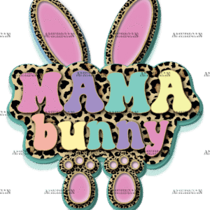 Mama Bunny Pink DTF Transfer