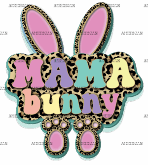 Mama Bunny Pink DTF Transfer