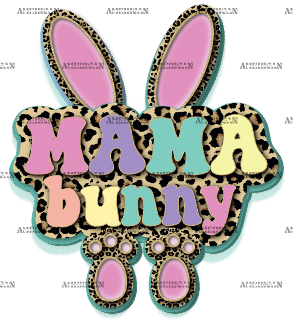 Mama Bunny Pink DTF Transfer