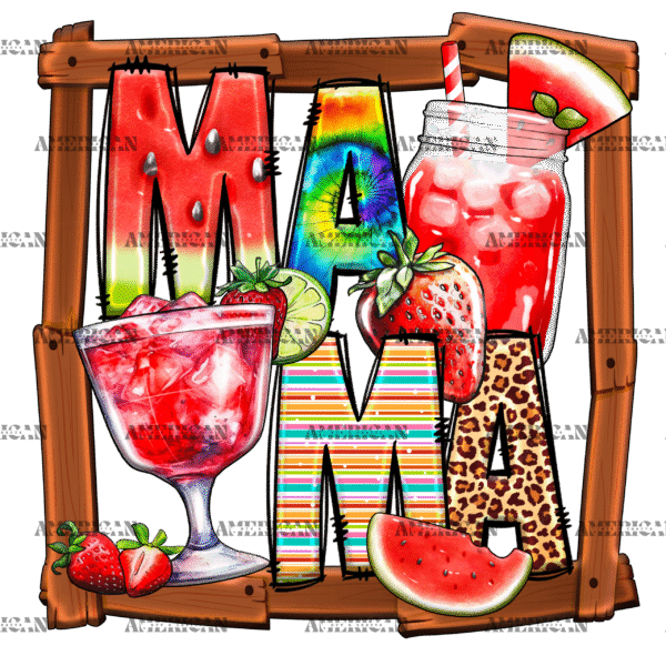Mama Frame Watermelon DTF Transfer
