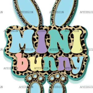 Mini Bunny Blue DTF Transfer