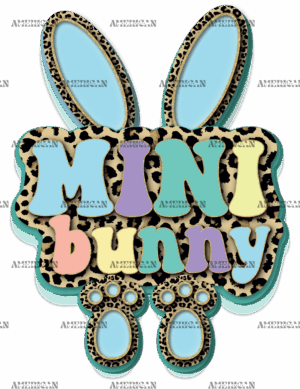 Mini Bunny Blue DTF Transfer