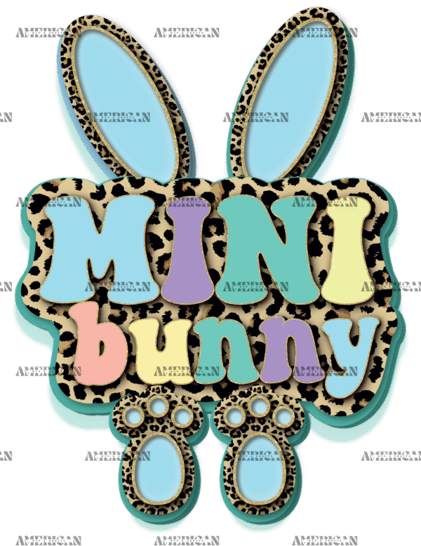 Mini Bunny Blue DTF Transfer