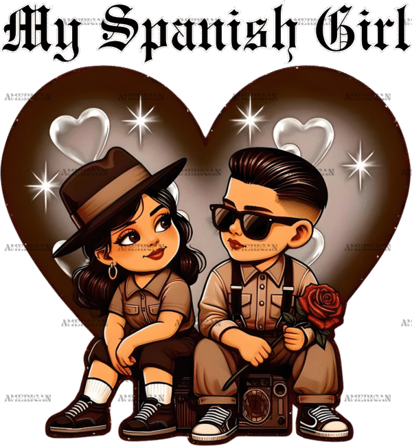 My Spanish Girl Heart DTF Transfer