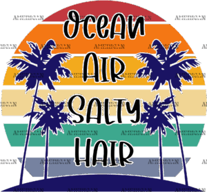 Ocean Air Salty Hair DTF Transfer