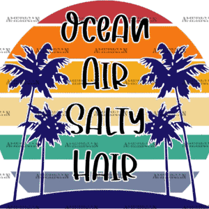 Ocean Air Salty Hair DTF Transfer