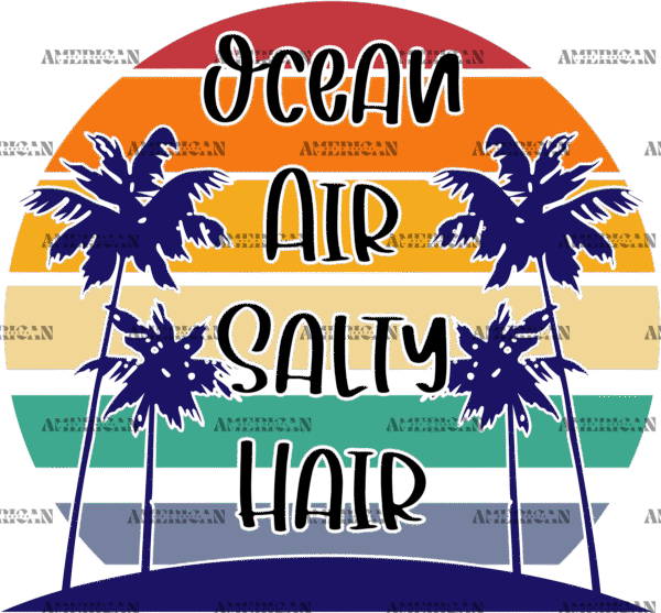 Ocean Air Salty Hair DTF Transfer