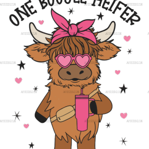 One Boujee Heifer Valentine DTF Transfer