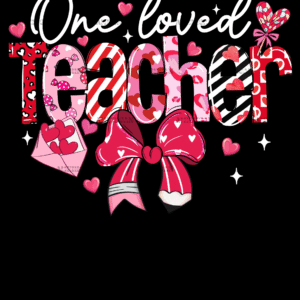 One Loved Teacher Pencil Bow-3 DTF Transfer